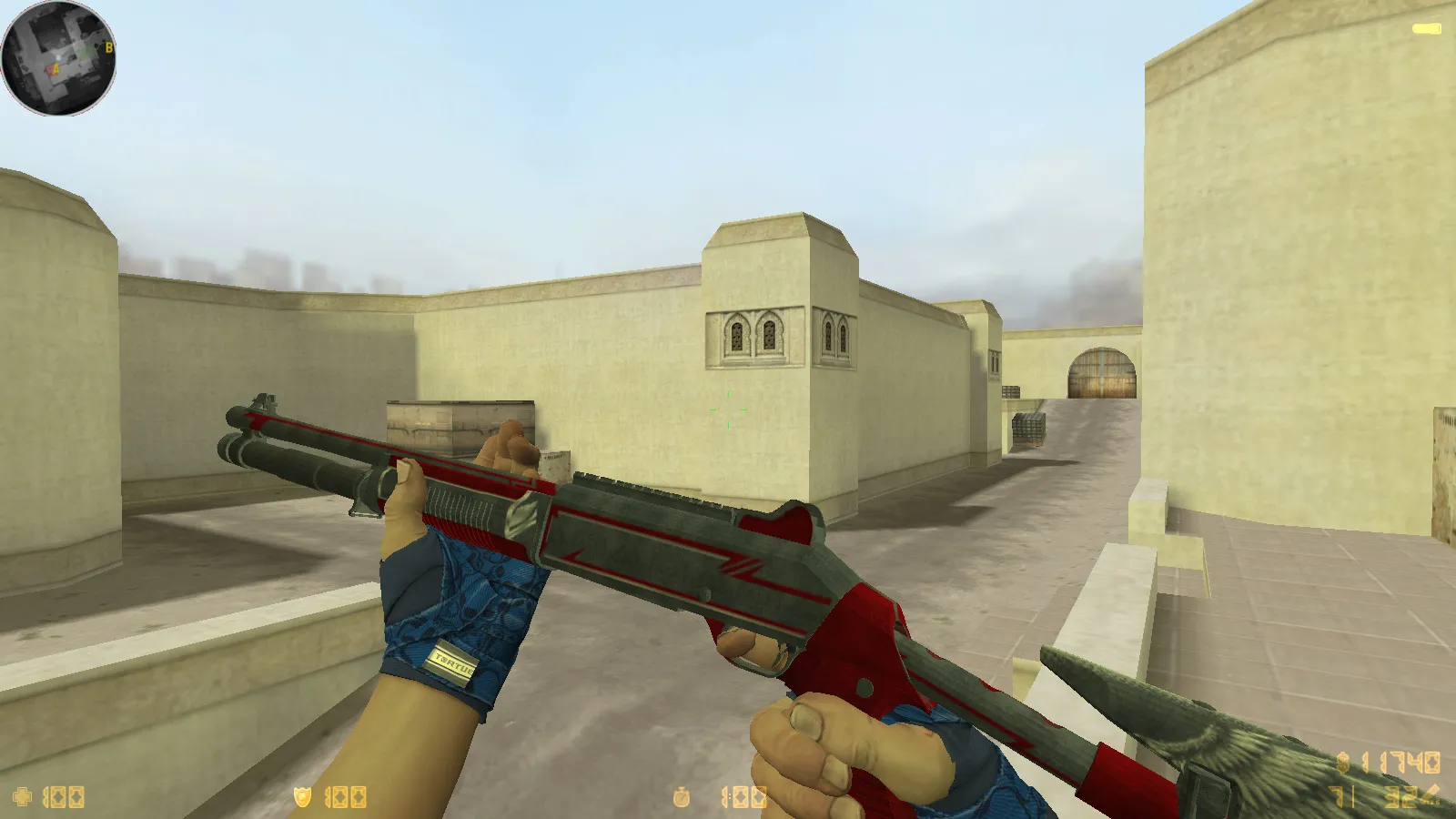 Скриншот  CS 1.6 Danger Zone — скины, графика и оптимизированный конфиг: 30 оружейных скинов, звуки, меню и прицел