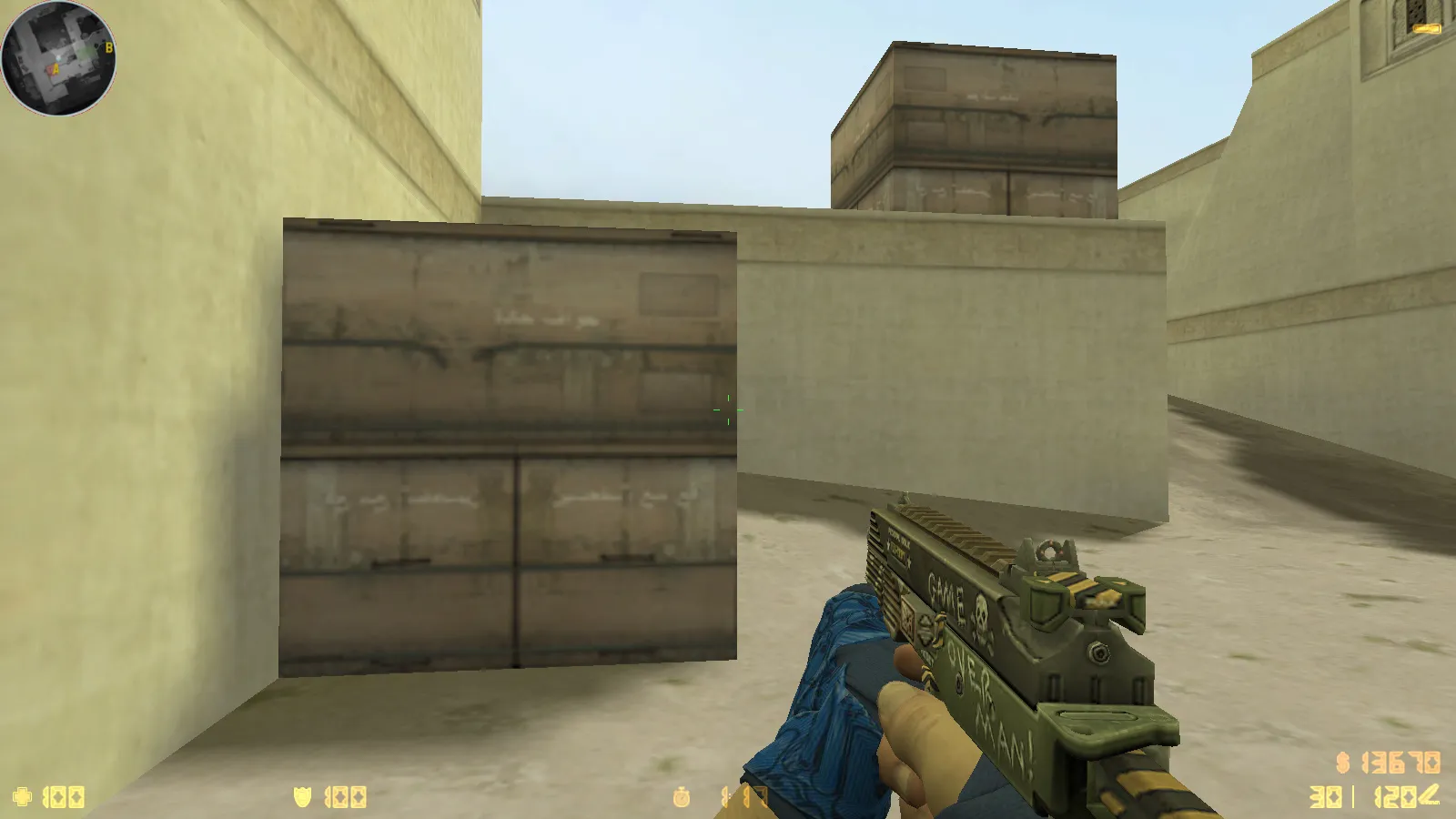 Скриншот  CS 1.6 Danger Zone — скины, графика и оптимизированный конфиг: 30 оружейных скинов, звуки, меню и прицел