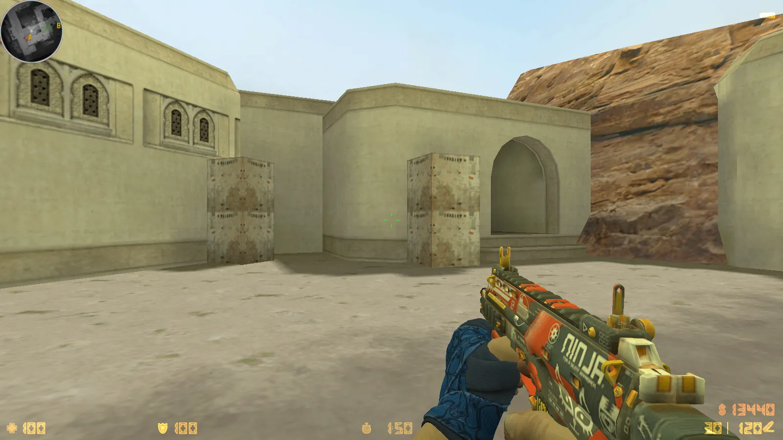 Скриншот  CS 1.6 Danger Zone — скины, графика и оптимизированный конфиг: 30 оружейных скинов, звуки, меню и прицел