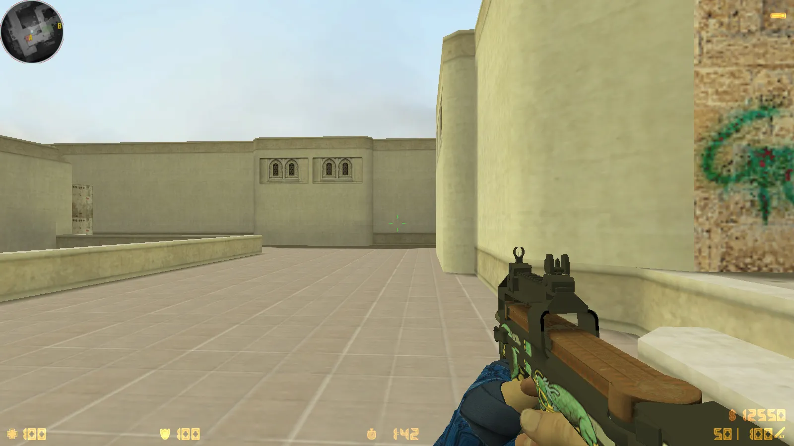 Скриншот  CS 1.6 Danger Zone — скины, графика и оптимизированный конфиг: 30 оружейных скинов, звуки, меню и прицел