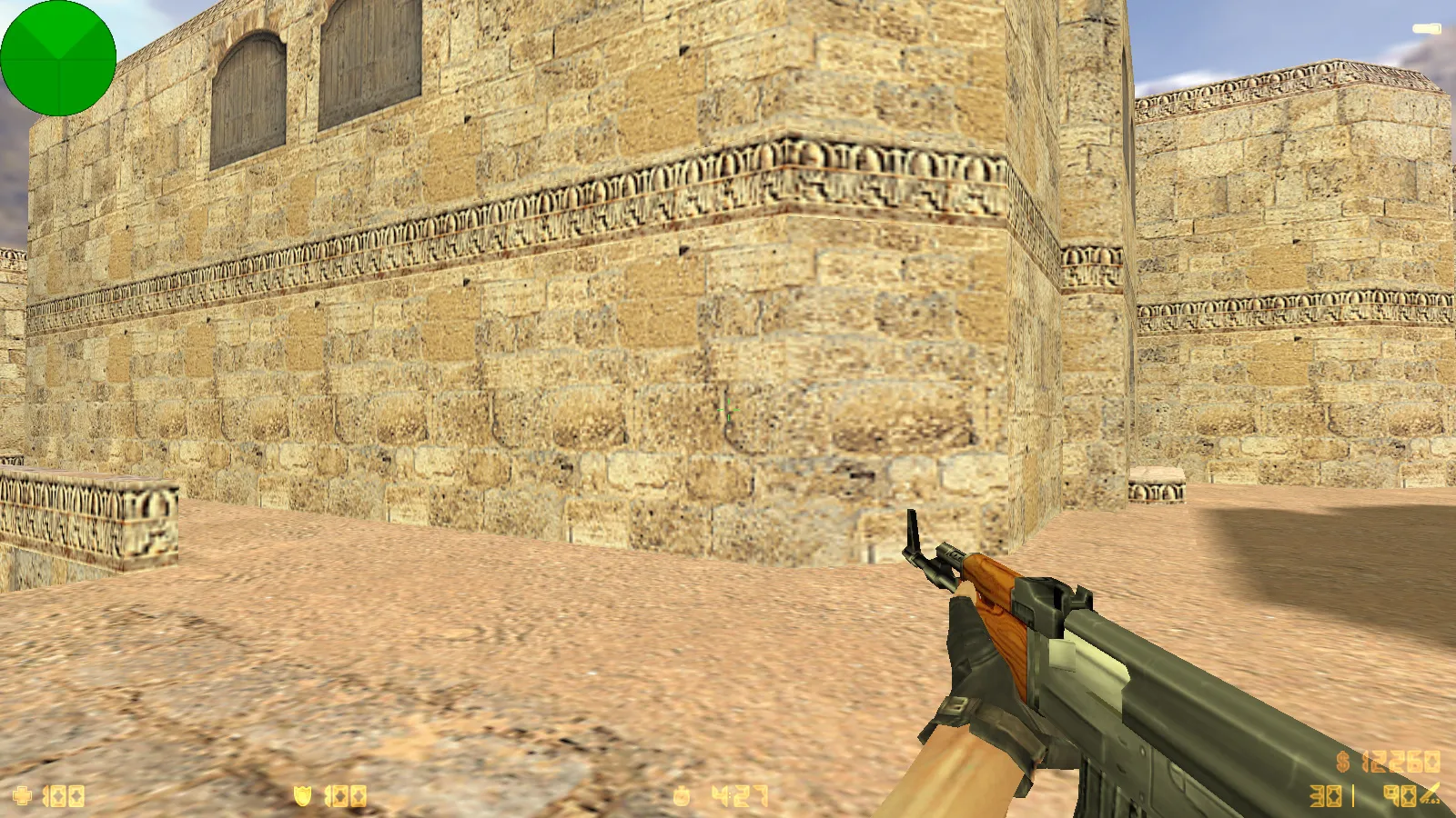 Скриншот CS 1.6 от Demix: черное меню, новые перчатки и оптимизированный config.cfg