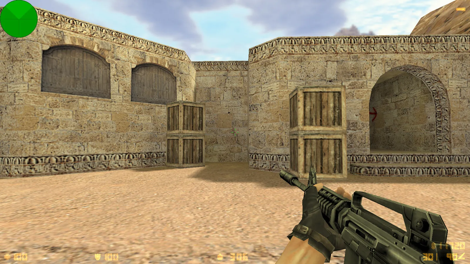 Скриншот CS 1.6 от Demix: черное меню, новые перчатки и оптимизированный config.cfg