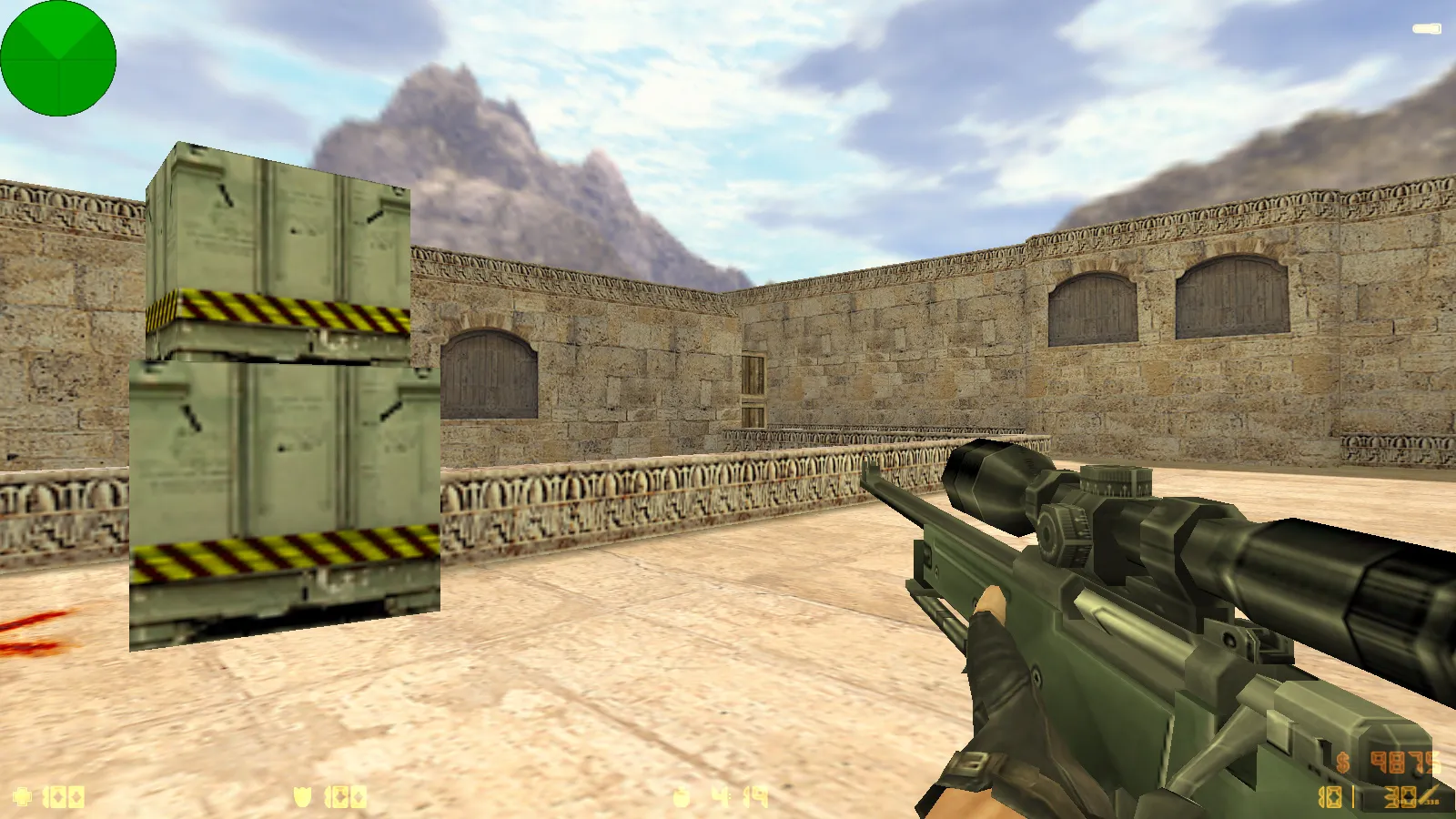 Скриншот  CS 1.6 от Demix: черное меню, новые перчатки и оптимизированный config.cfg