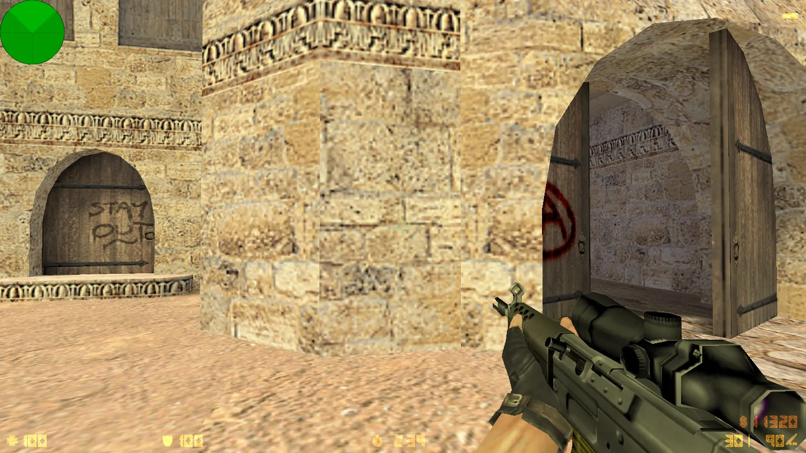 Скриншот  CS 1.6 от Demix: черное меню, новые перчатки и оптимизированный config.cfg