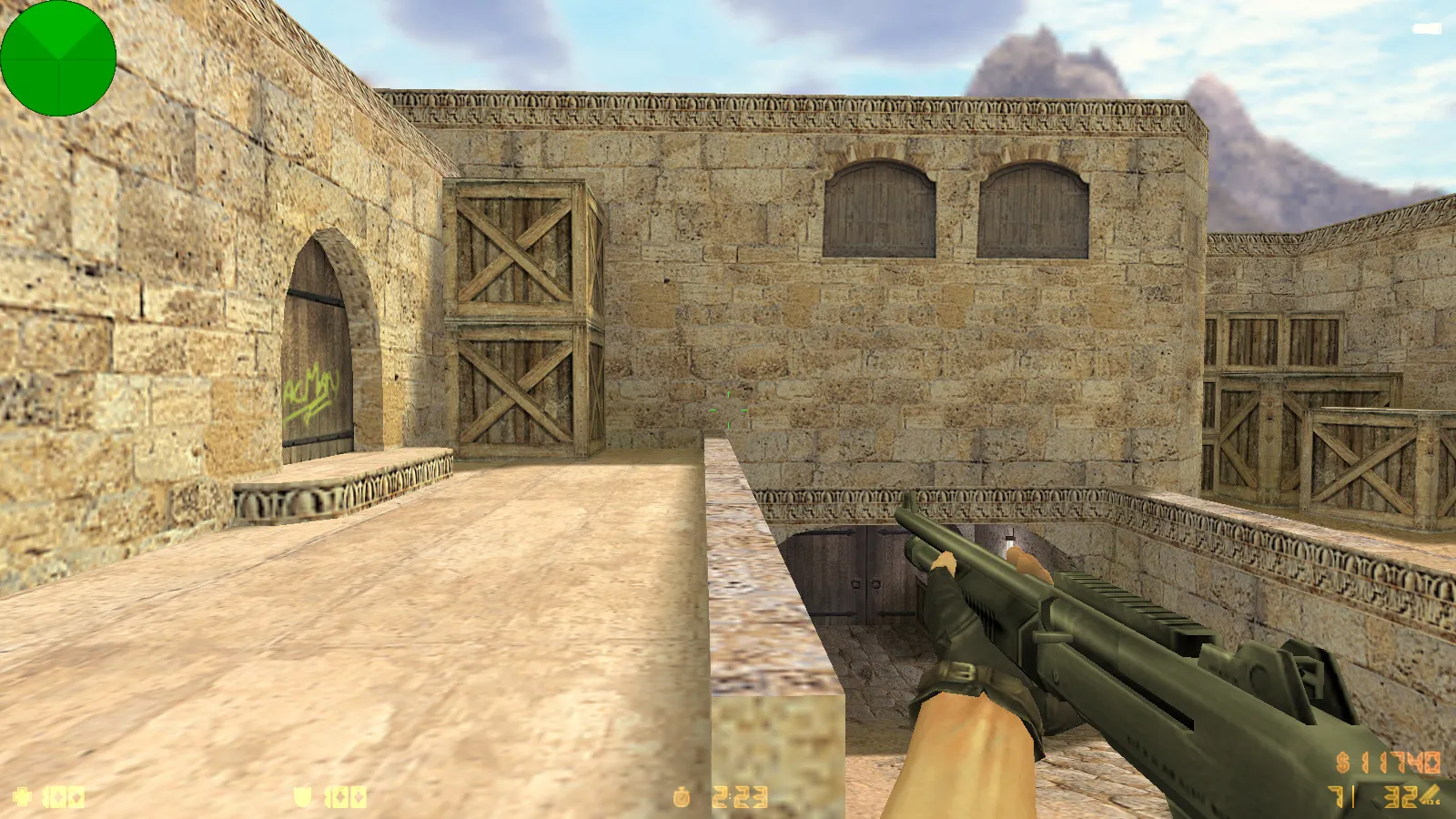 Скриншот  CS 1.6 от Demix: черное меню, новые перчатки и оптимизированный config.cfg