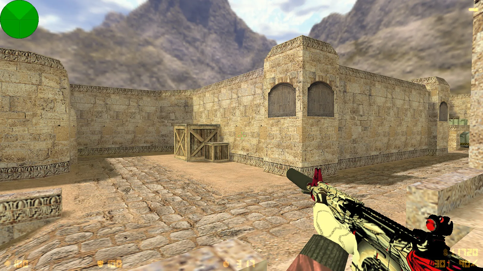 Скриншот CS 1.6 от Detrick: блогерская сборка с 5 апгрейдами, оружием v_/p_/w_ моделями, темной темой и оптимизированным конфигом