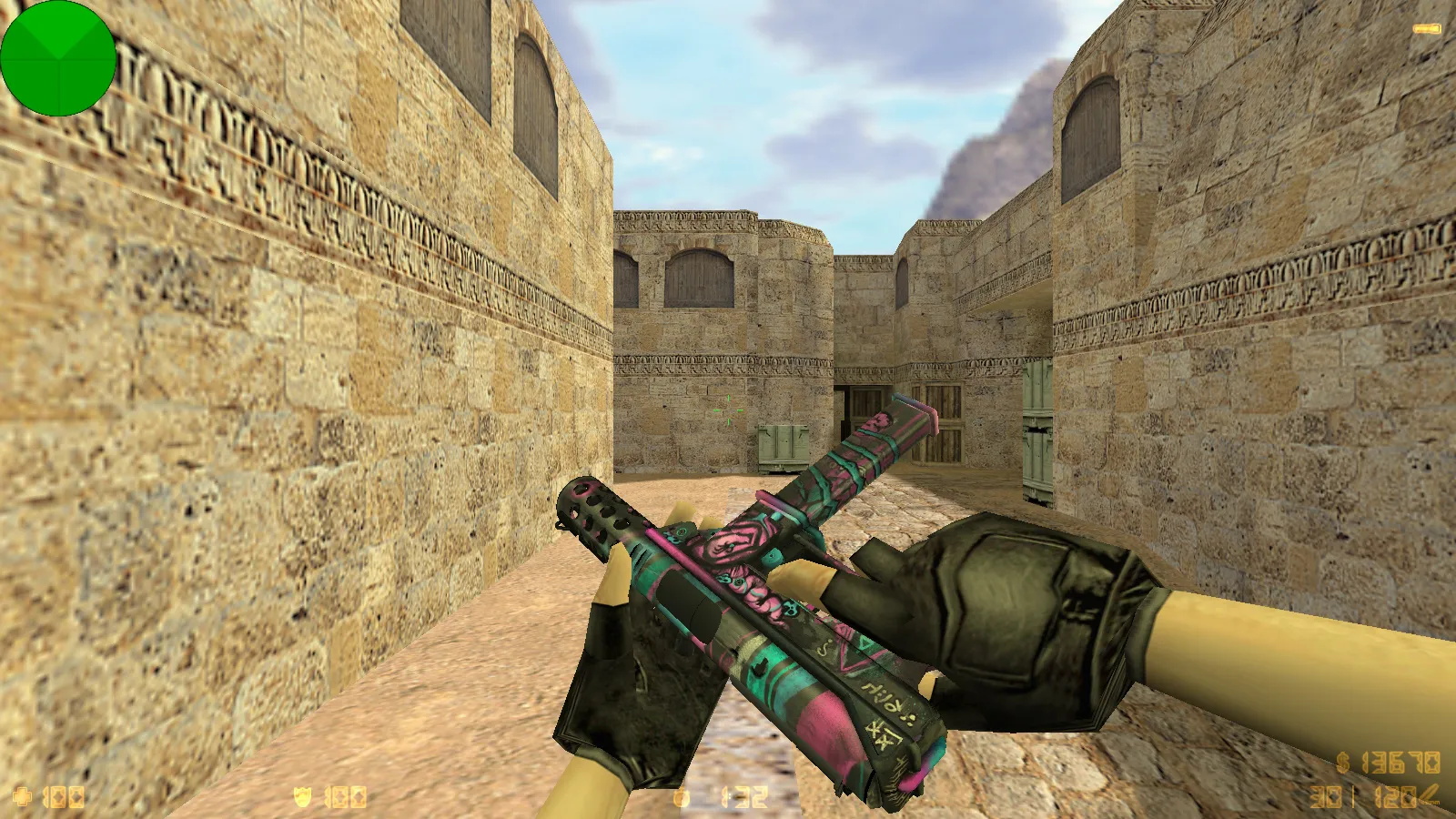 Скриншот  CS 1.6 от Dmitriy Pozzitiv: блогерская сборка с 6 улучшениями, 30 скинов оружия, звуками, темой меню и оптимизированным конфигом