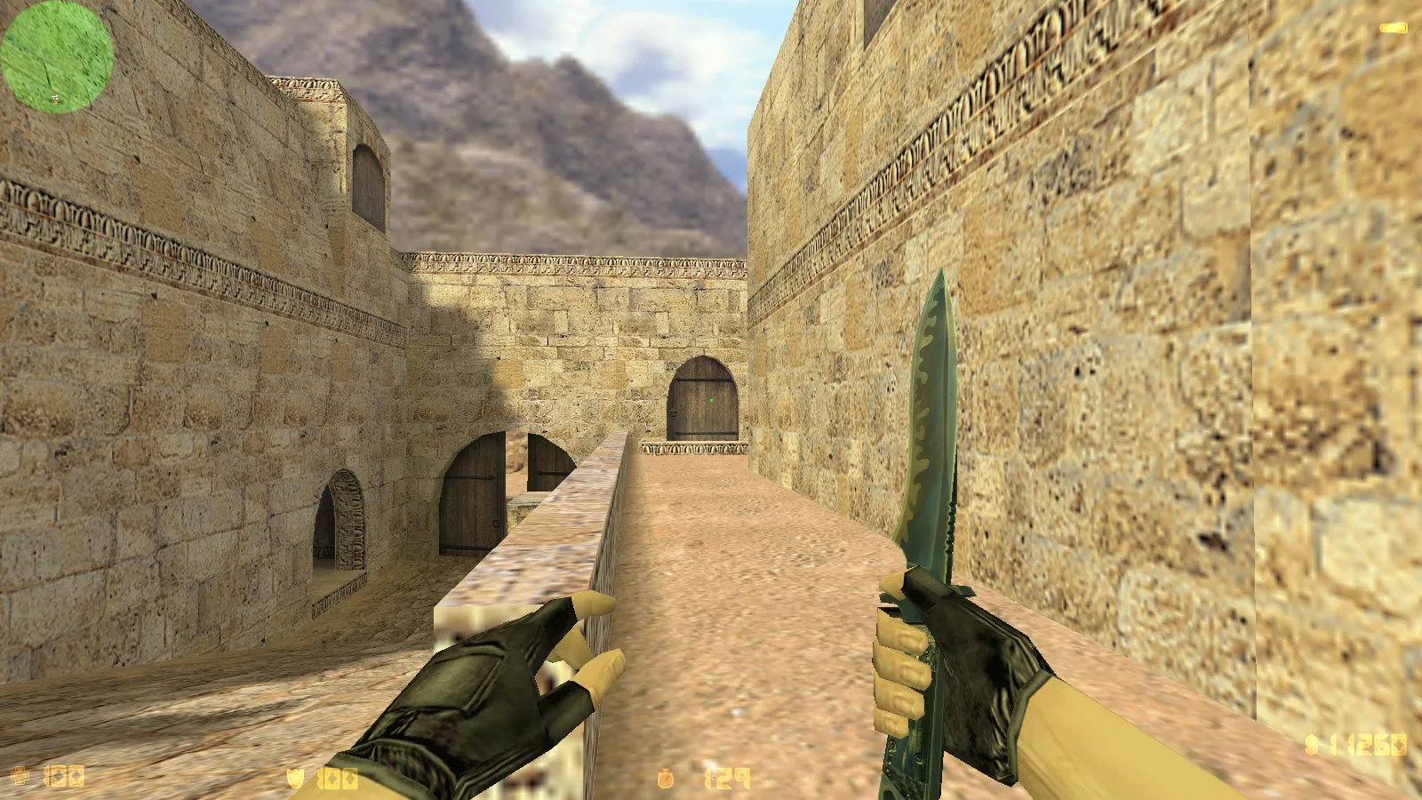 Скриншот CS 1.6 с прицелом точкой: точка на прицеле, хедшоты, сборка с чистым config.cfg и стабильной работой