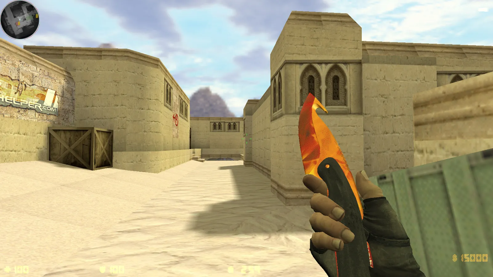 Скриншот CS 1.6 Dragon World — сборка с 9 правками, скины на оружии, черное меню, звуки, текстуры и оптимизированный config.cfg