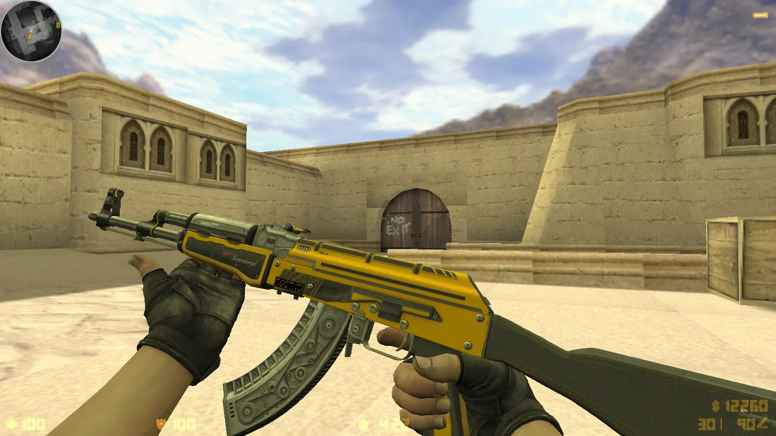 Скриншот CS 1.6 Dragon World — сборка с 9 правками, скины на оружии, черное меню, звуки, текстуры и оптимизированный config.cfg