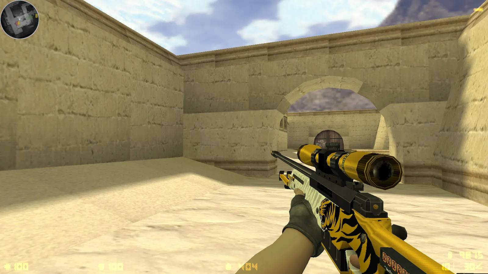 Скриншот  CS 1.6 Dragon World — сборка с 9 правками, скины на оружии, черное меню, звуки, текстуры и оптимизированный config.cfg