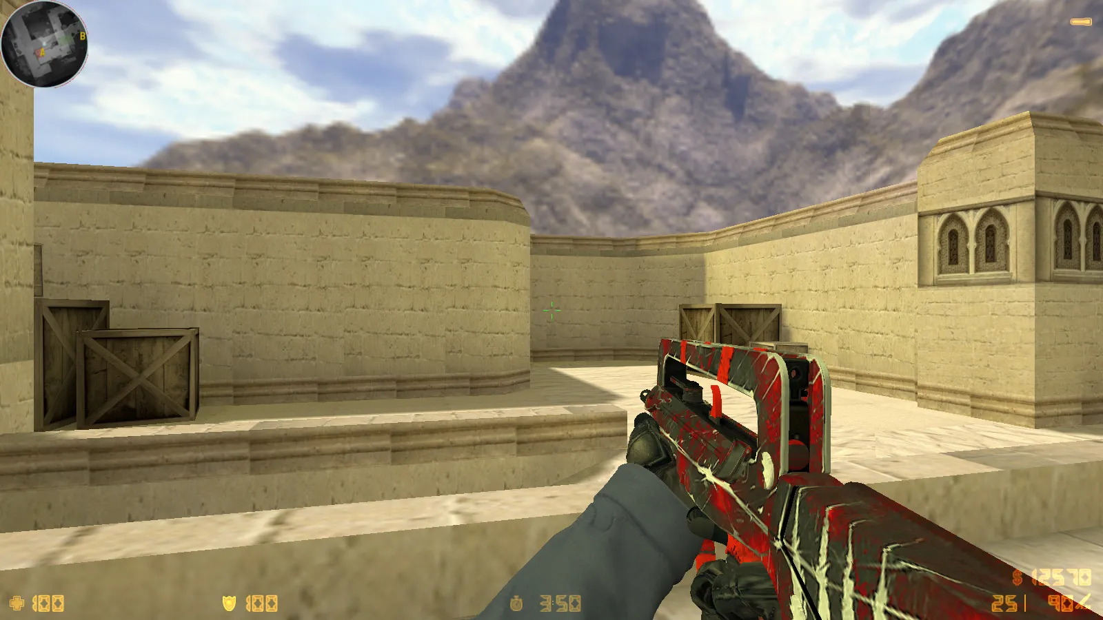 Скриншот  CS 1.6 Dragon World — сборка с 9 правками, скины на оружии, черное меню, звуки, текстуры и оптимизированный config.cfg