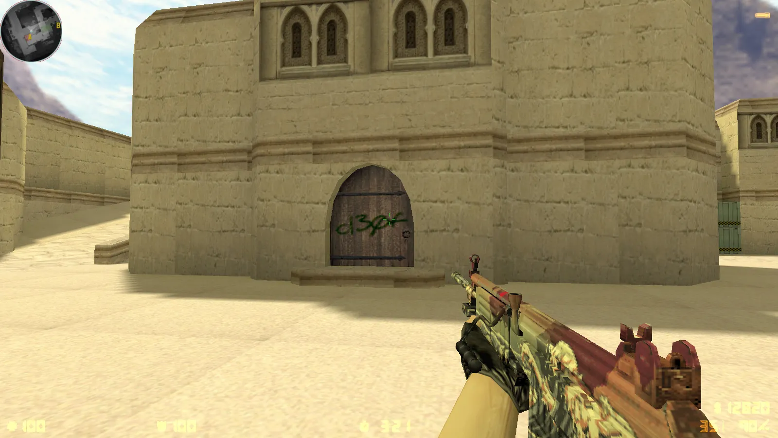 Скриншот  CS 1.6 Dragon World — сборка с 9 правками, скины на оружии, черное меню, звуки, текстуры и оптимизированный config.cfg