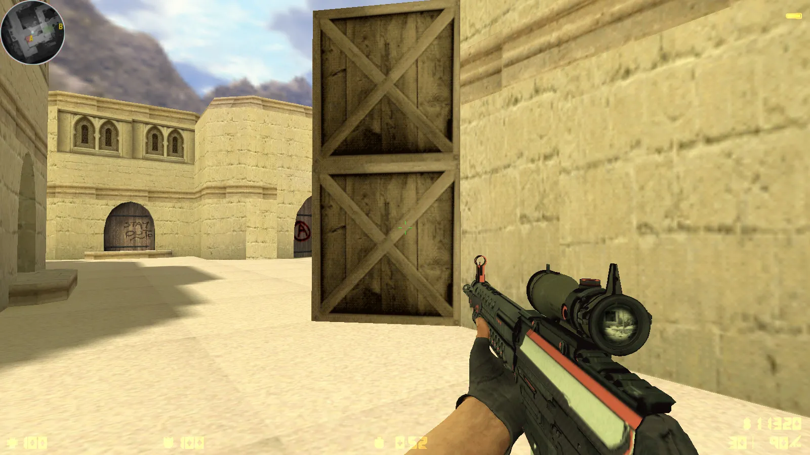 Скриншот  CS 1.6 Dragon World — сборка с 9 правками, скины на оружии, черное меню, звуки, текстуры и оптимизированный config.cfg