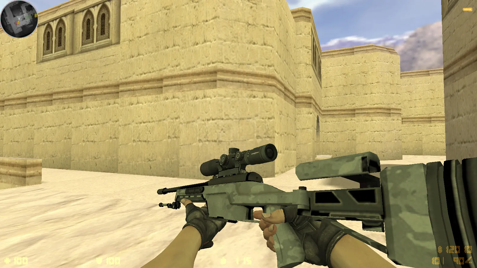 Скриншот  CS 1.6 Dragon World — сборка с 9 правками, скины на оружии, черное меню, звуки, текстуры и оптимизированный config.cfg