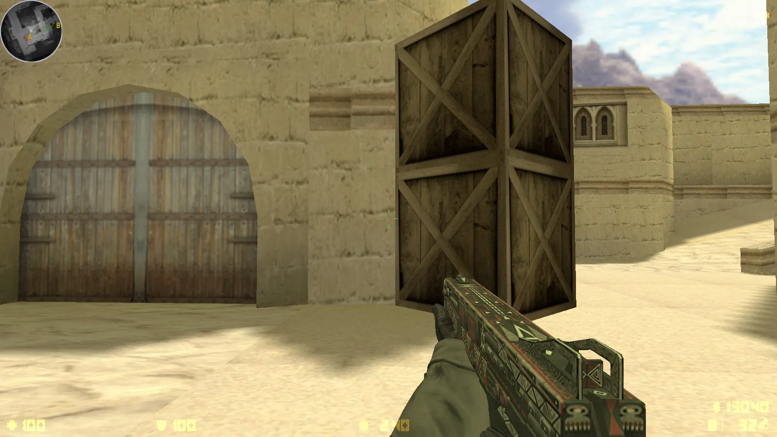 Скриншот  CS 1.6 Dragon World — сборка с 9 правками, скины на оружии, черное меню, звуки, текстуры и оптимизированный config.cfg