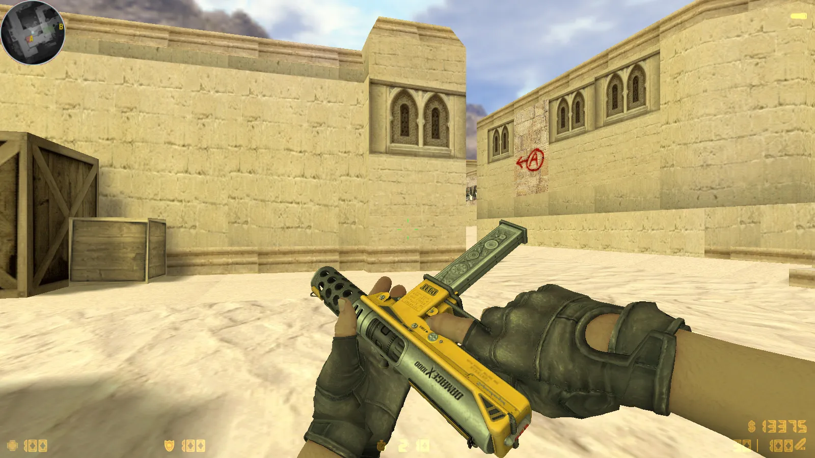 Скриншот  CS 1.6 Dragon World — сборка с 9 правками, скины на оружии, черное меню, звуки, текстуры и оптимизированный config.cfg