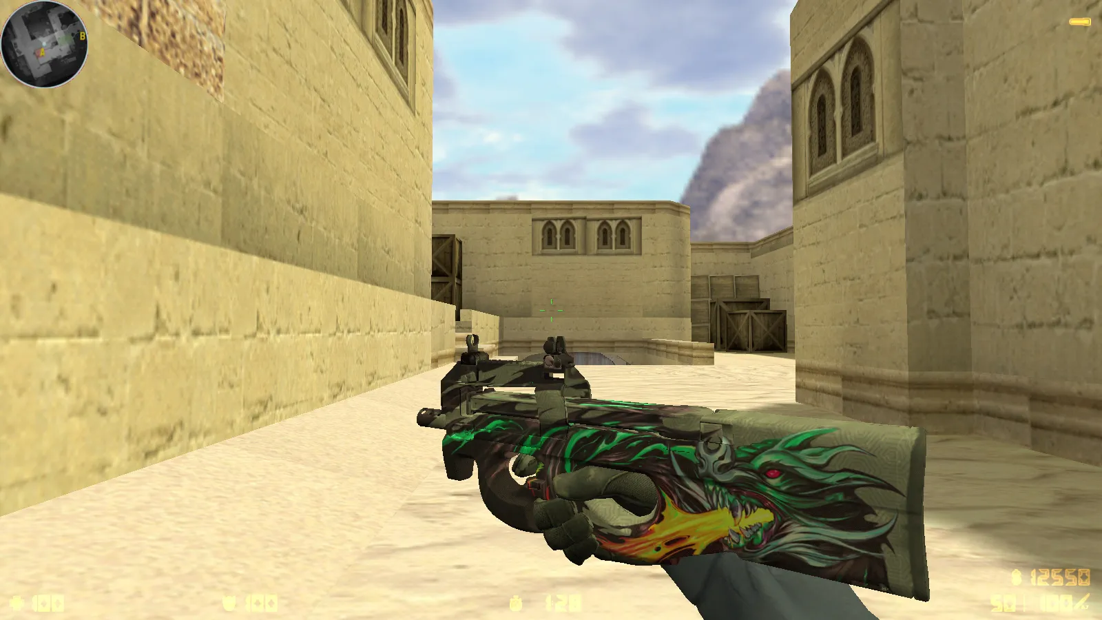 Скриншот  CS 1.6 Dragon World — сборка с 9 правками, скины на оружии, черное меню, звуки, текстуры и оптимизированный config.cfg