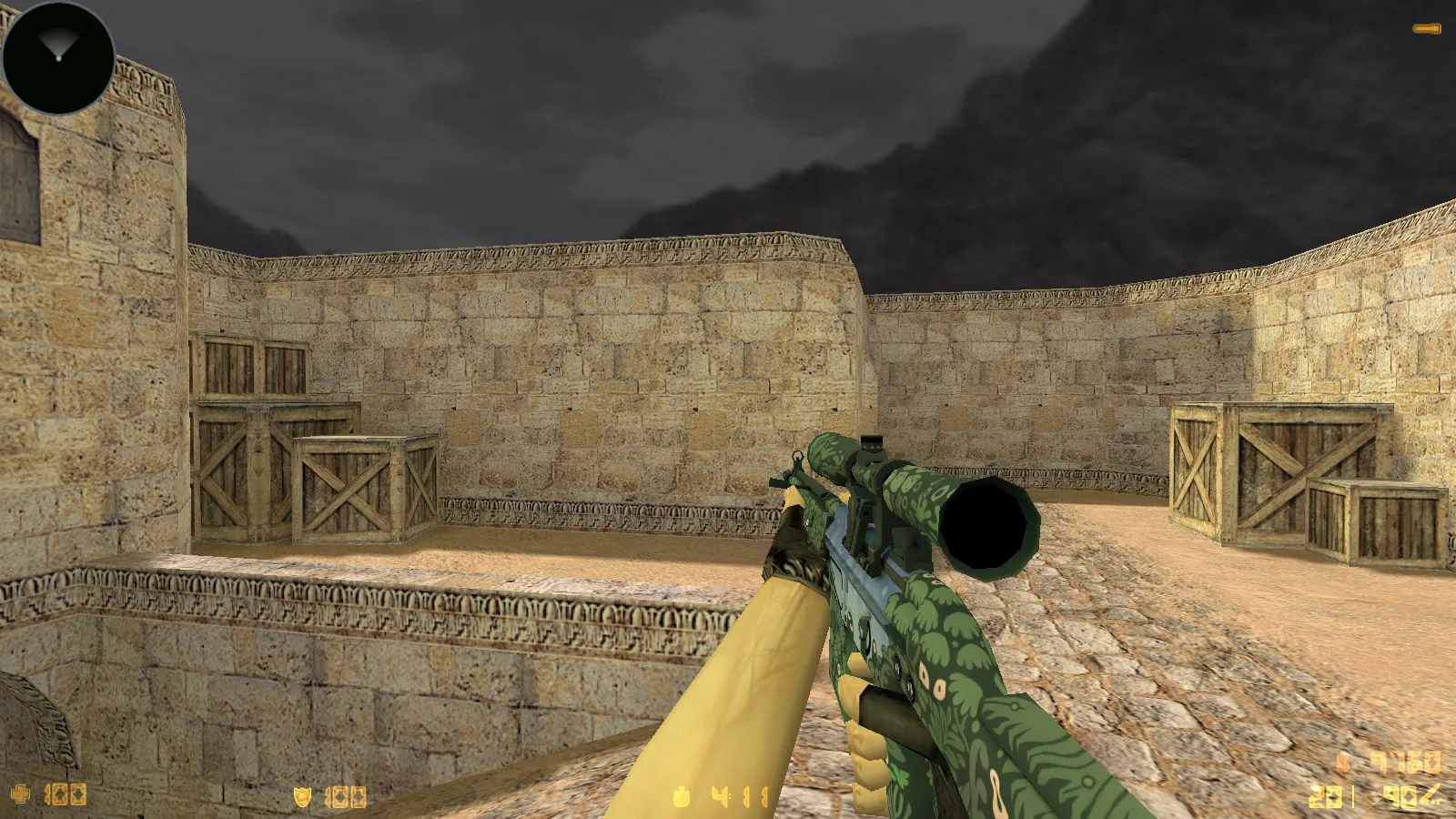 Скриншот  CS 1.6 «Грезы и кошмары» — сборка с 9 аддонами, скинами, красно-синими моделями и темной темой меню