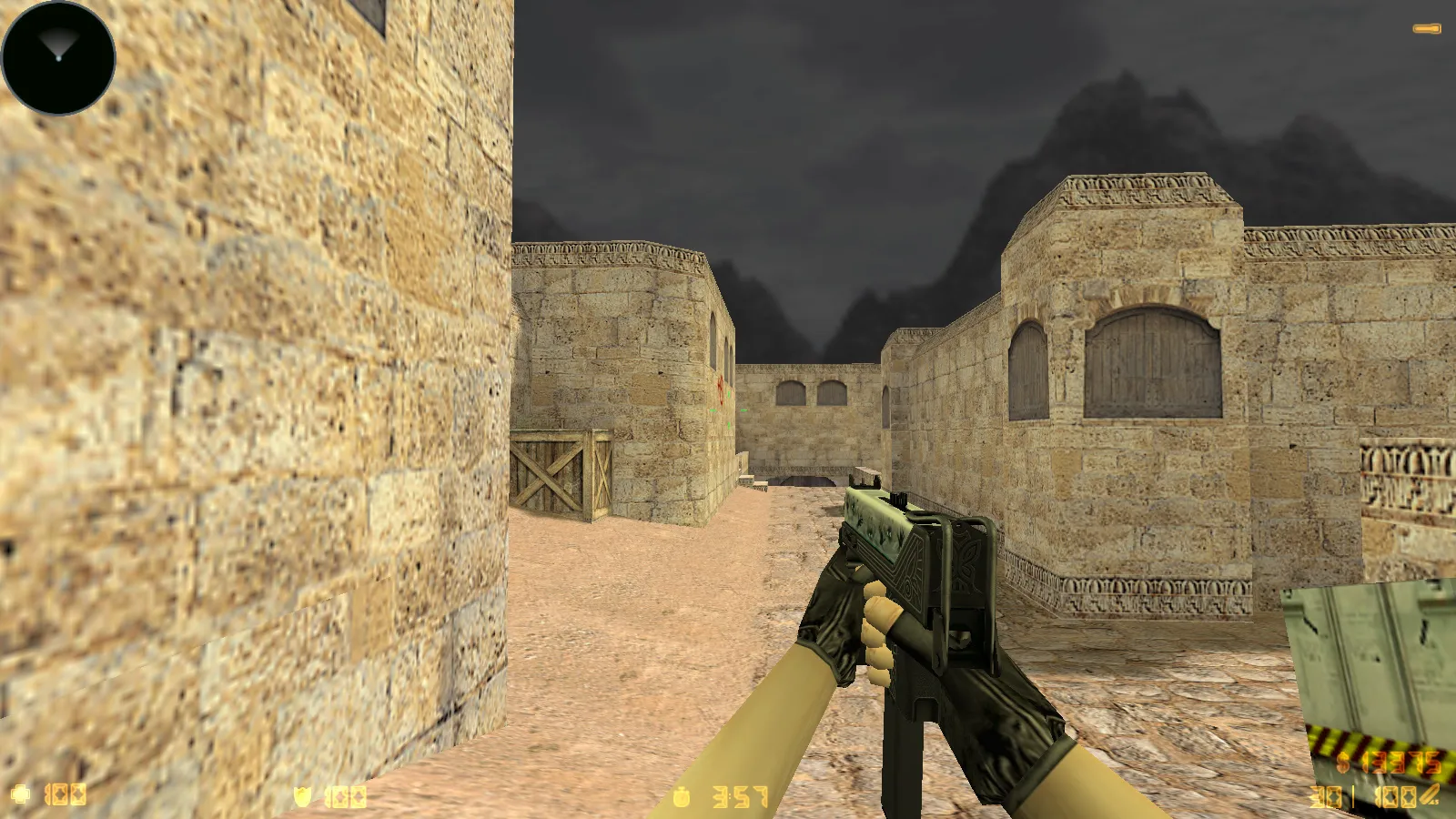 Скриншот  CS 1.6 «Грезы и кошмары» — сборка с 9 аддонами, скинами, красно-синими моделями и темной темой меню