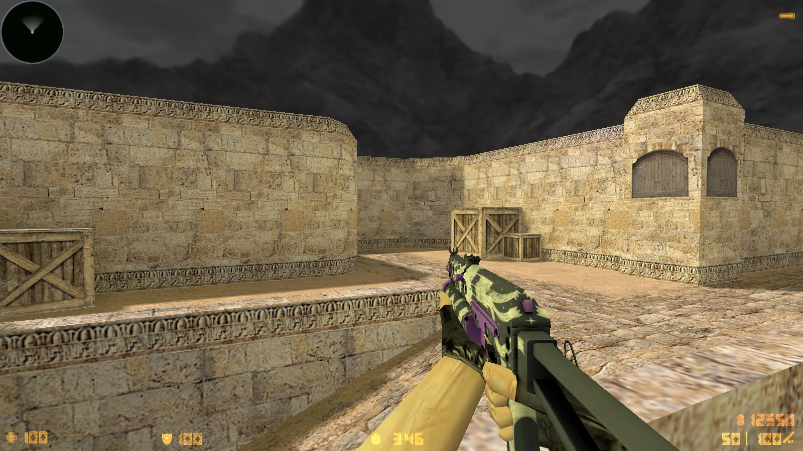 Скриншот  CS 1.6 «Грезы и кошмары» — сборка с 9 аддонами, скинами, красно-синими моделями и темной темой меню