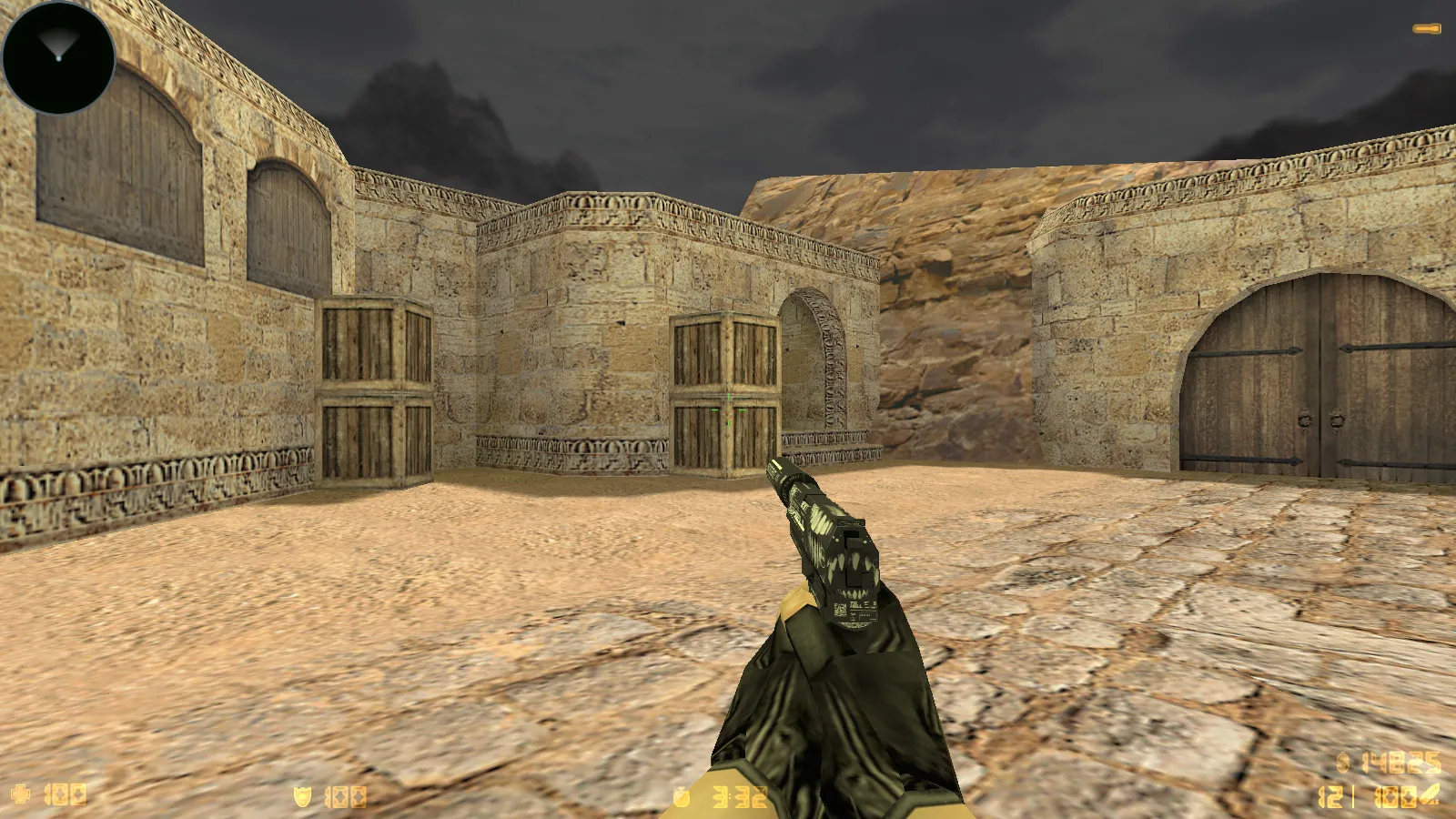 Скриншот  CS 1.6 «Грезы и кошмары» — сборка с 9 аддонами, скинами, красно-синими моделями и темной темой меню