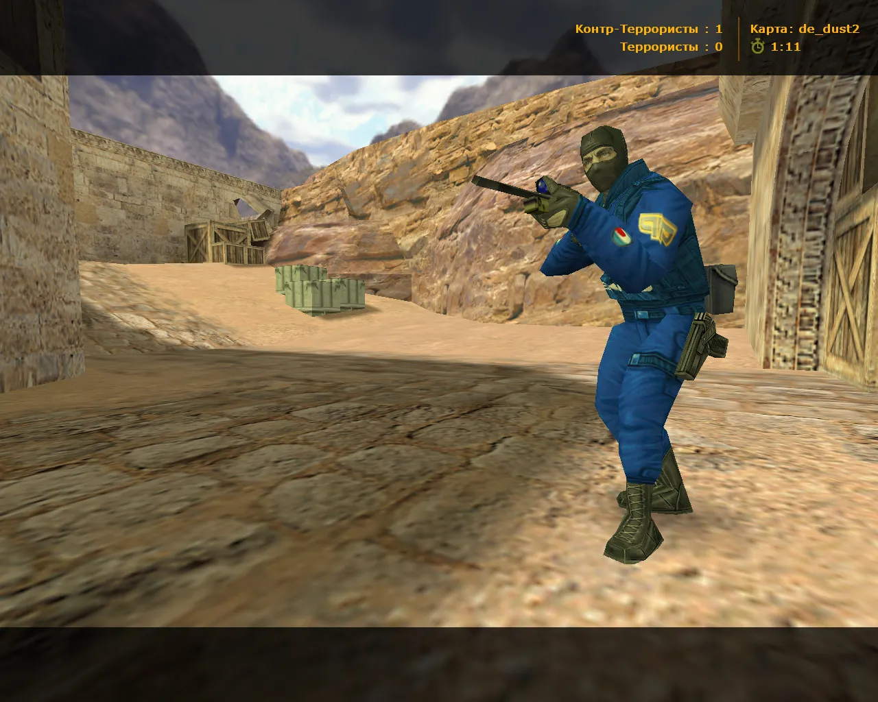 Скриншот CS 1.6 ESWC: скины террористов и спецназа, темное меню, оптимизированный config.cfg, запуск через Steam/Non-Steam