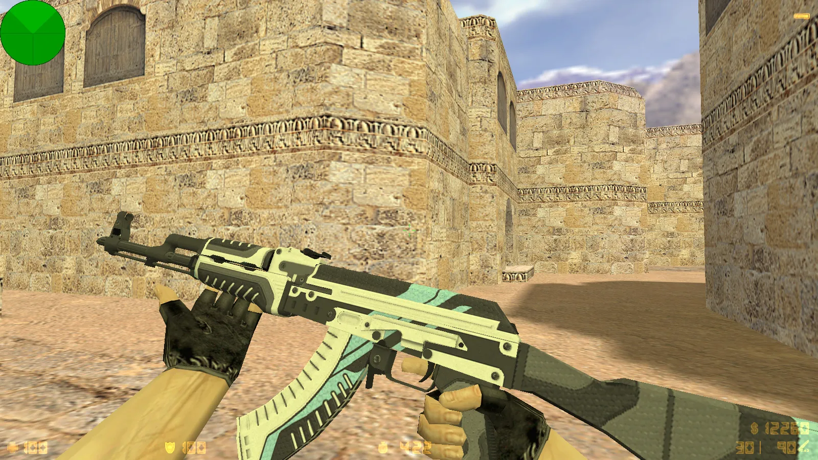 Скриншот CS 1.6 от проекта EBVK: блогерская сборка с 6 новшествами, скинами оружия, цветными моделями, темной темой меню и оптимизированным конфигом