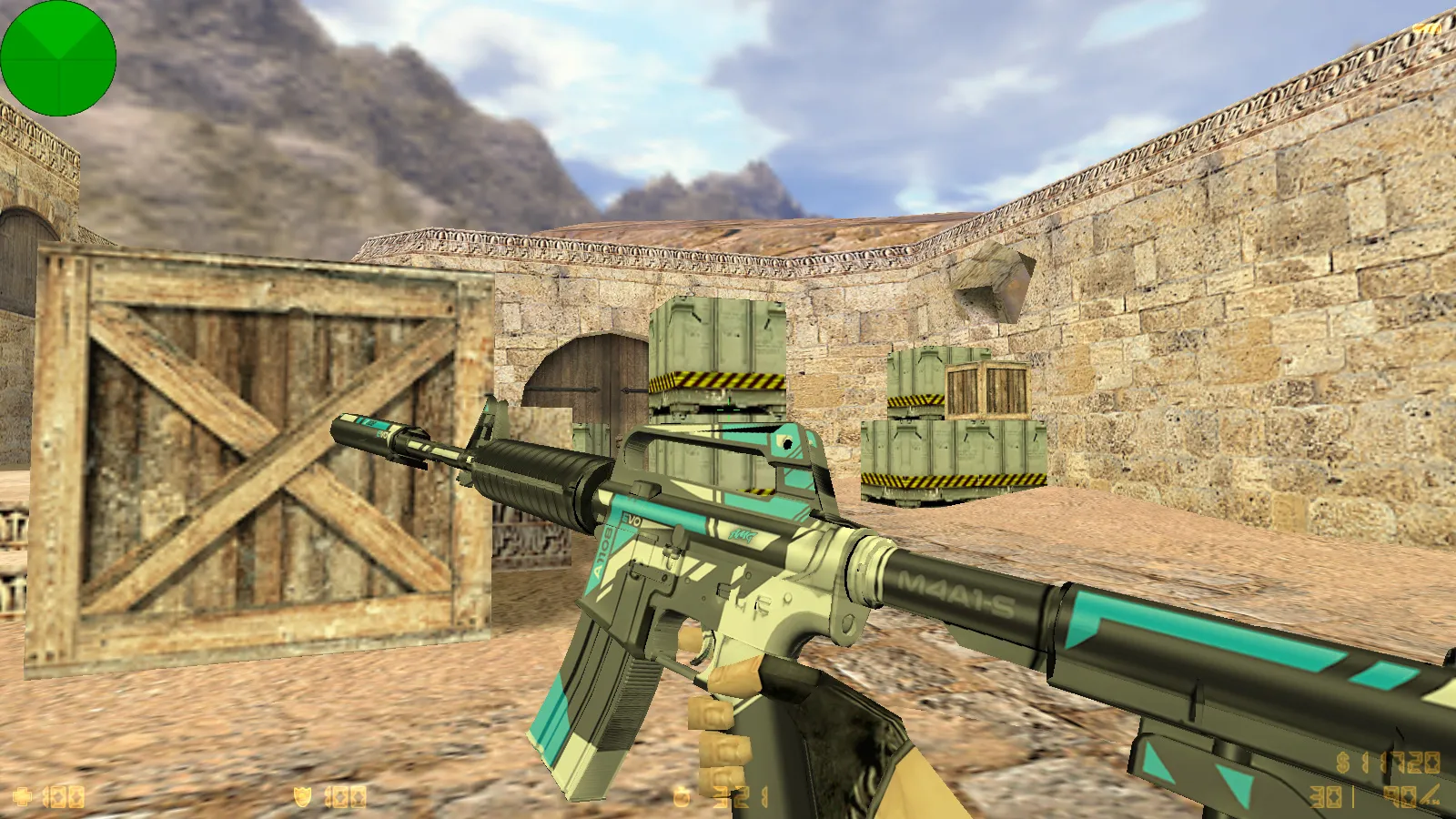 Скриншот CS 1.6 от проекта EBVK: блогерская сборка с 6 новшествами, скинами оружия, цветными моделями, темной темой меню и оптимизированным конфигом