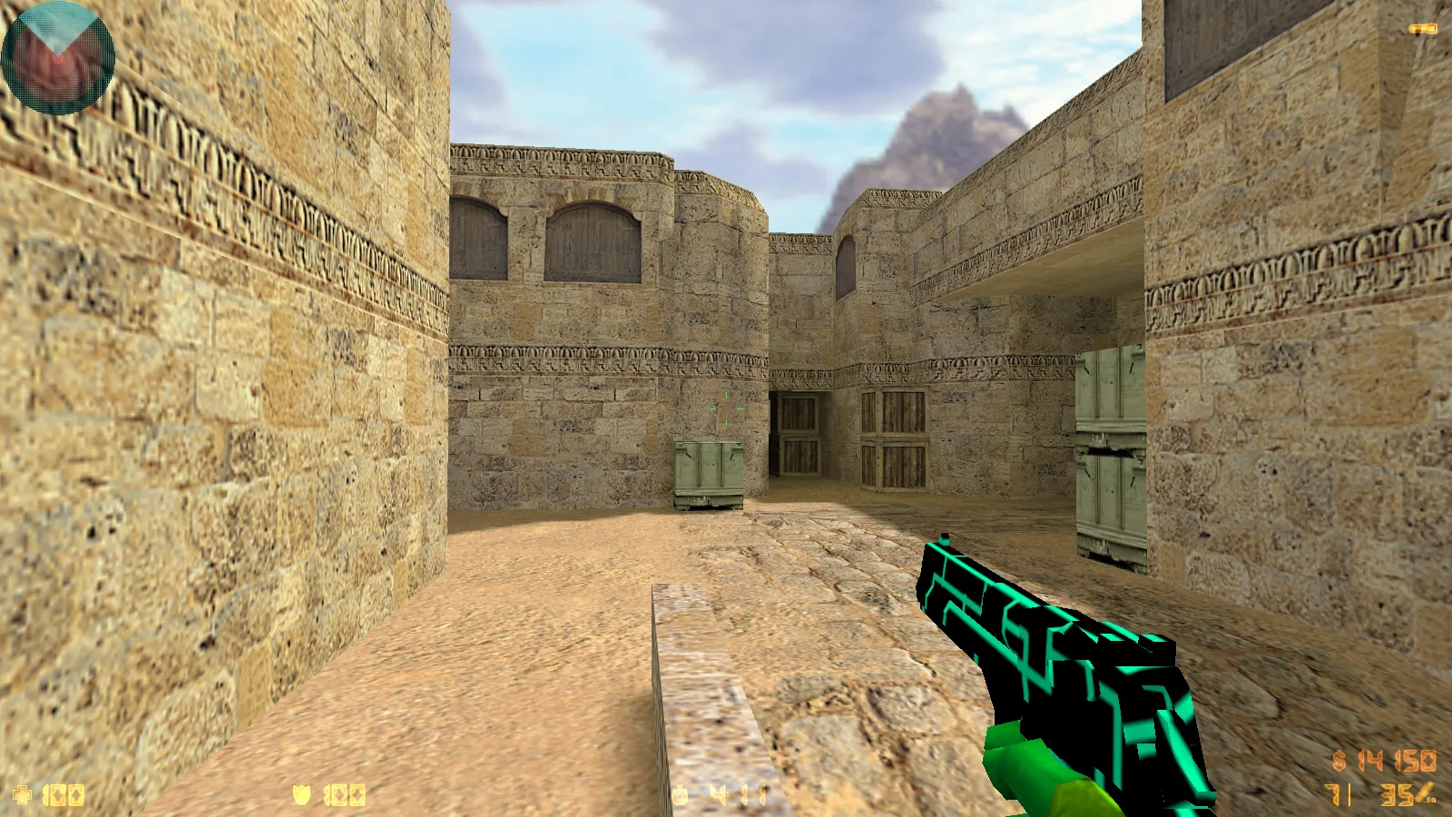 Скриншот  CS 1.6 Electro — сборка со скинами оружия, голубой темой меню, звуками и оптимальным config.cfg