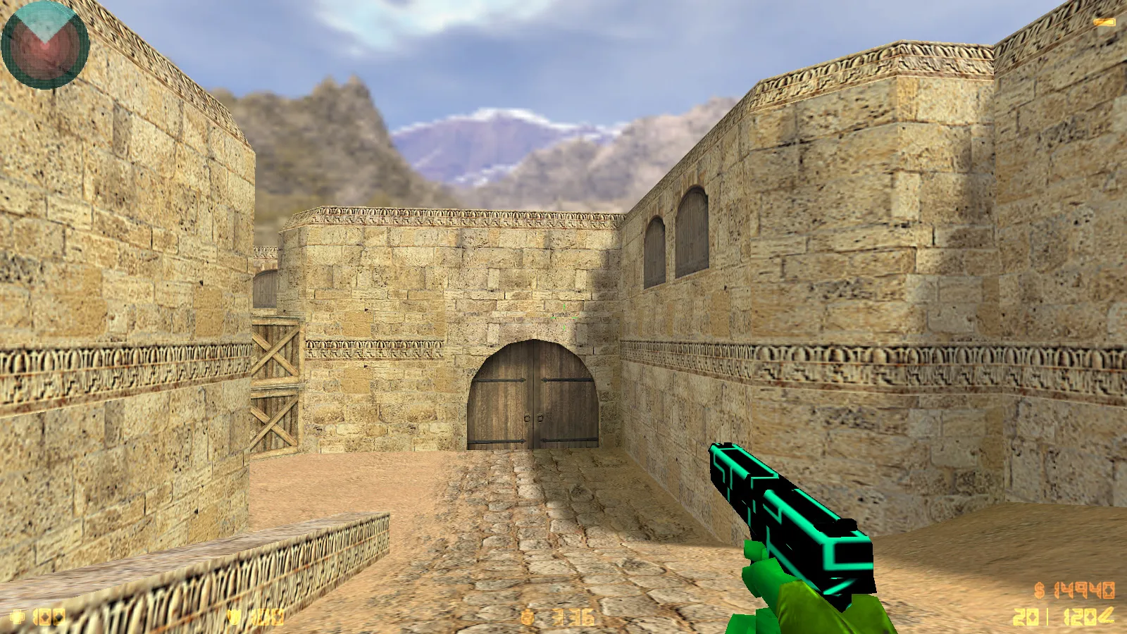 Скриншот  CS 1.6 Electro — сборка со скинами оружия, голубой темой меню, звуками и оптимальным config.cfg