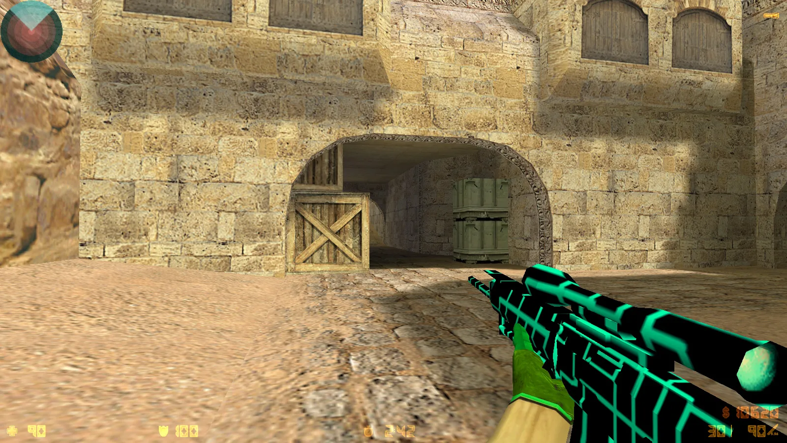 Скриншот  CS 1.6 Electro — сборка со скинами оружия, голубой темой меню, звуками и оптимальным config.cfg