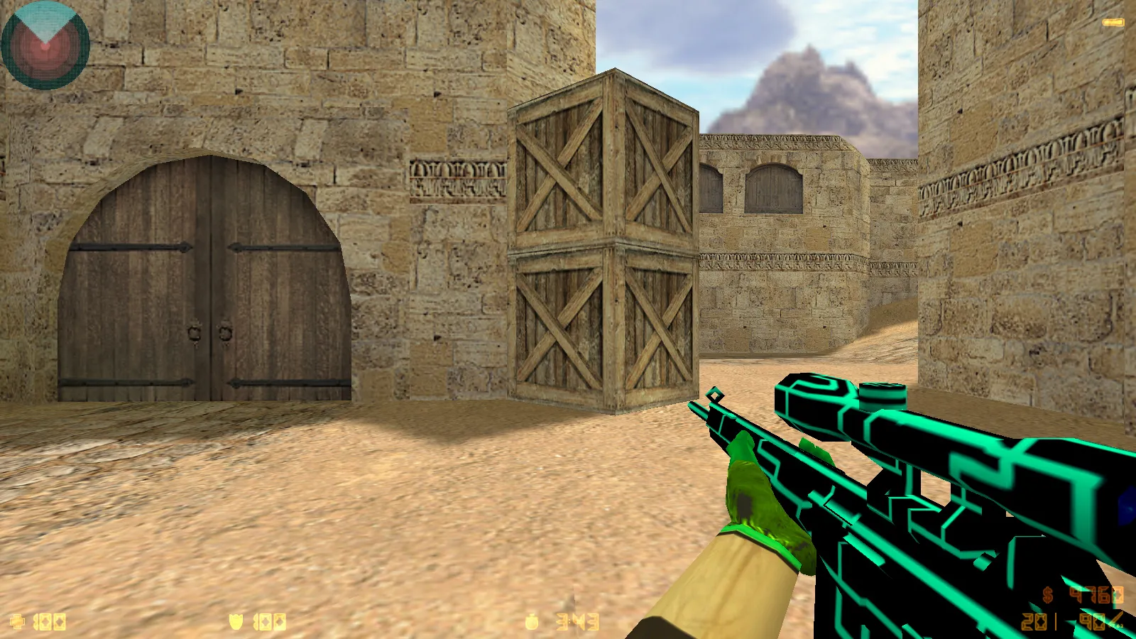 Скриншот  CS 1.6 Electro — сборка со скинами оружия, голубой темой меню, звуками и оптимальным config.cfg