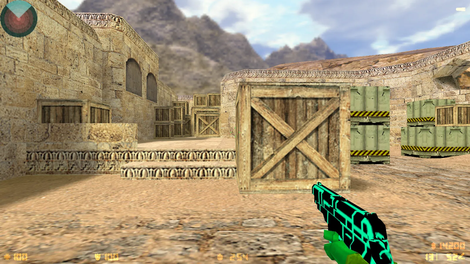 Скриншот  CS 1.6 Electro — сборка со скинами оружия, голубой темой меню, звуками и оптимальным config.cfg