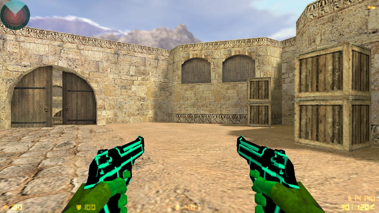 Скриншот  CS 1.6 Electro — сборка со скинами оружия, голубой темой меню, звуками и оптимальным config.cfg