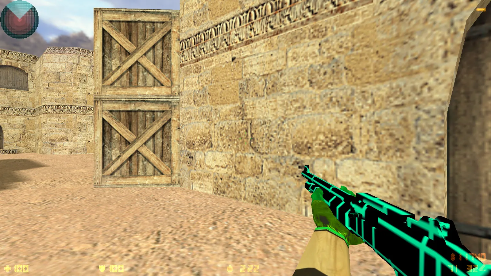 Скриншот  CS 1.6 Electro — сборка со скинами оружия, голубой темой меню, звуками и оптимальным config.cfg