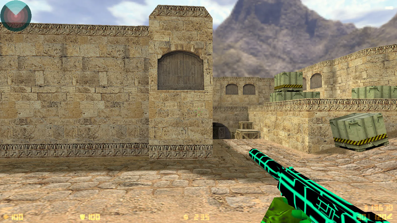 Скриншот  CS 1.6 Electro — сборка со скинами оружия, голубой темой меню, звуками и оптимальным config.cfg