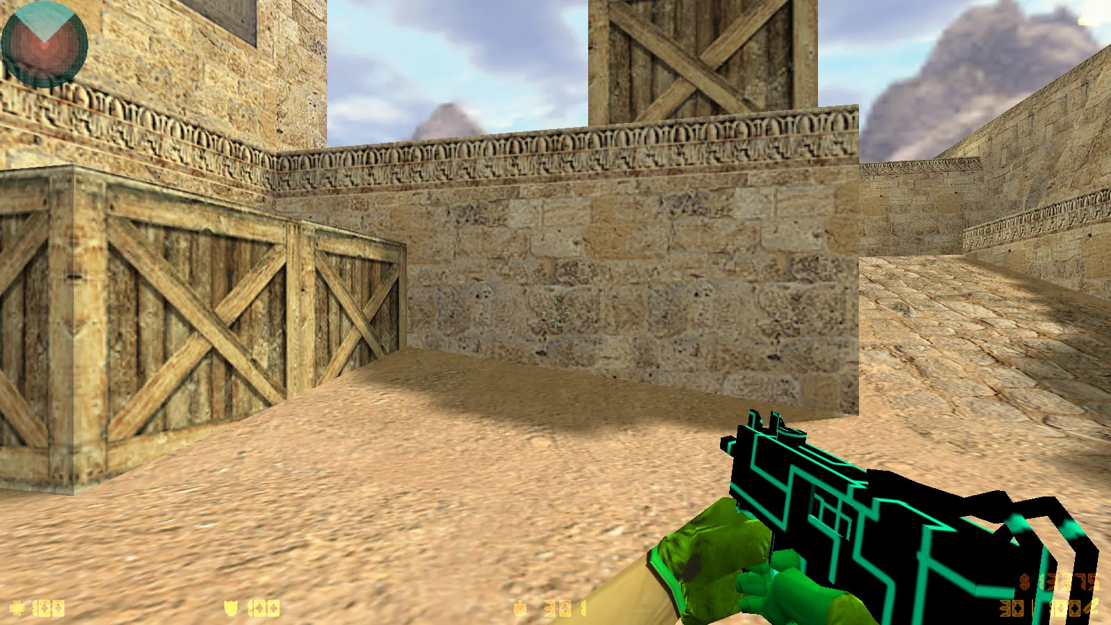 Скриншот  CS 1.6 Electro — сборка со скинами оружия, голубой темой меню, звуками и оптимальным config.cfg