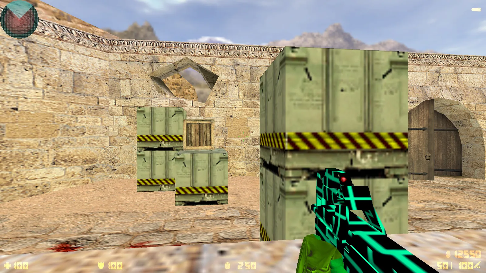 Скриншот  CS 1.6 Electro — сборка со скинами оружия, голубой темой меню, звуками и оптимальным config.cfg