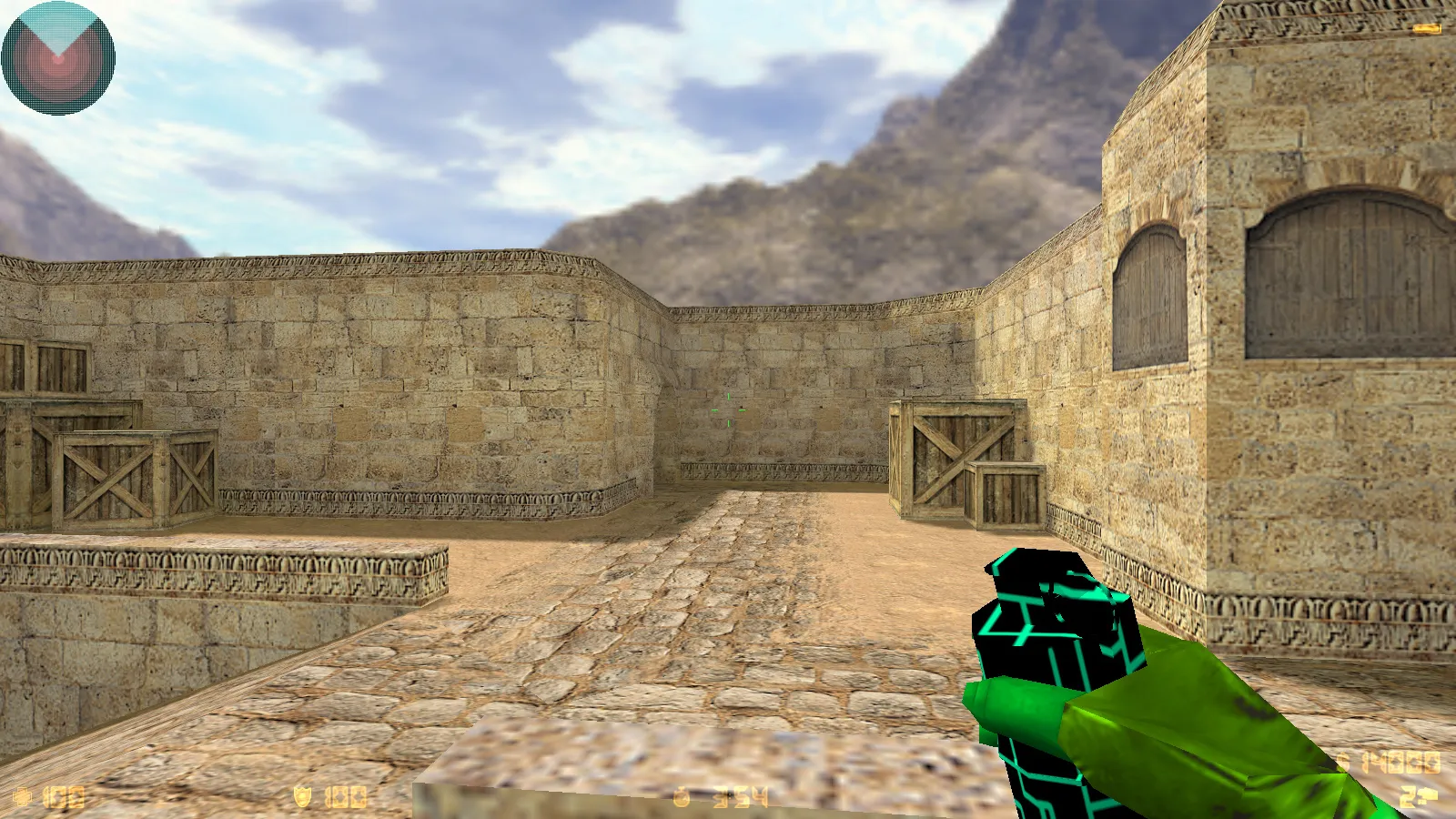 Скриншот  CS 1.6 Electro — сборка со скинами оружия, голубой темой меню, звуками и оптимальным config.cfg