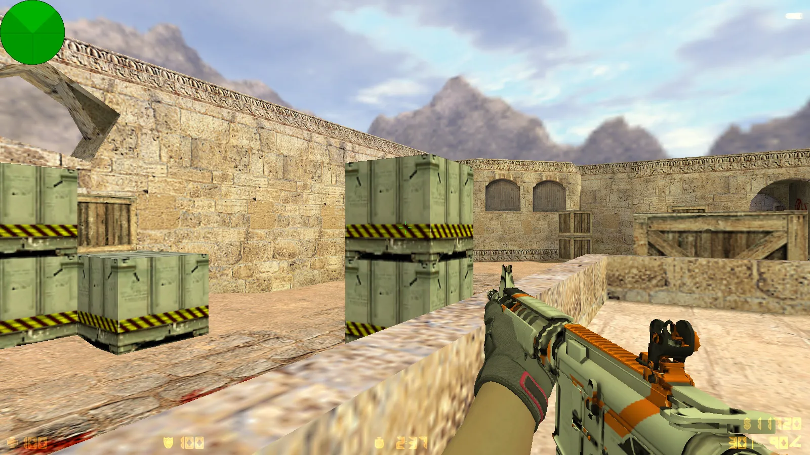 Скриншот CS 1.6 от Электроника: сборка с 29 скинами, перчатками, цветными моделями, темной темой и оптимизированным конфигом