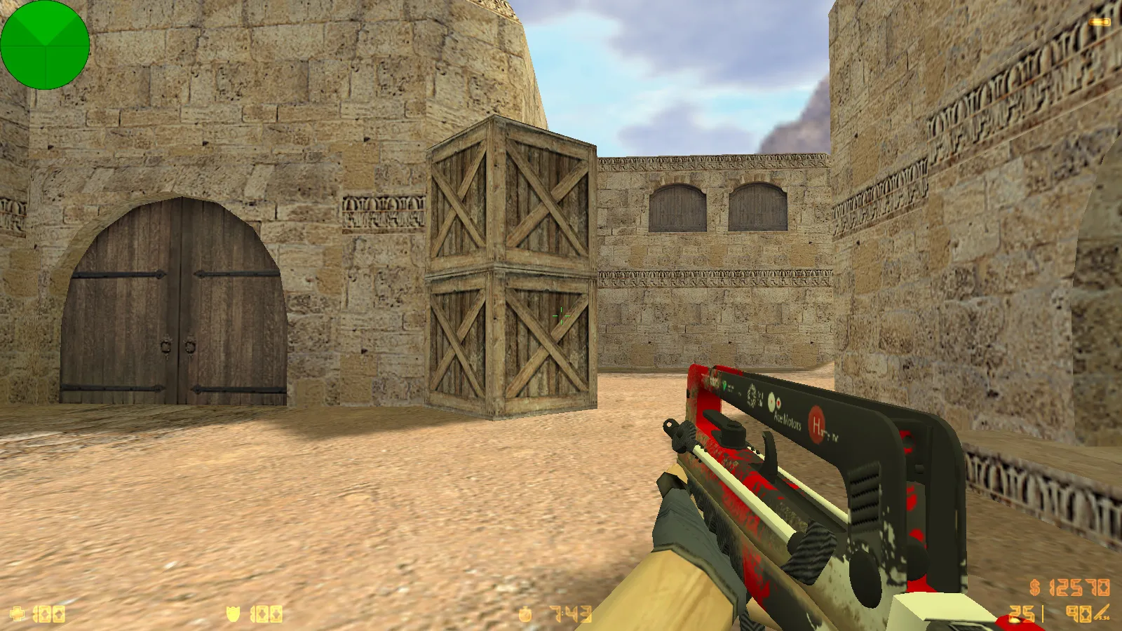 Скриншот  CS 1.6 от Elson: блогерская сборка с 9 новшествами, скины оружия, красные/синие модели, черное меню и оптимизированный конфиг