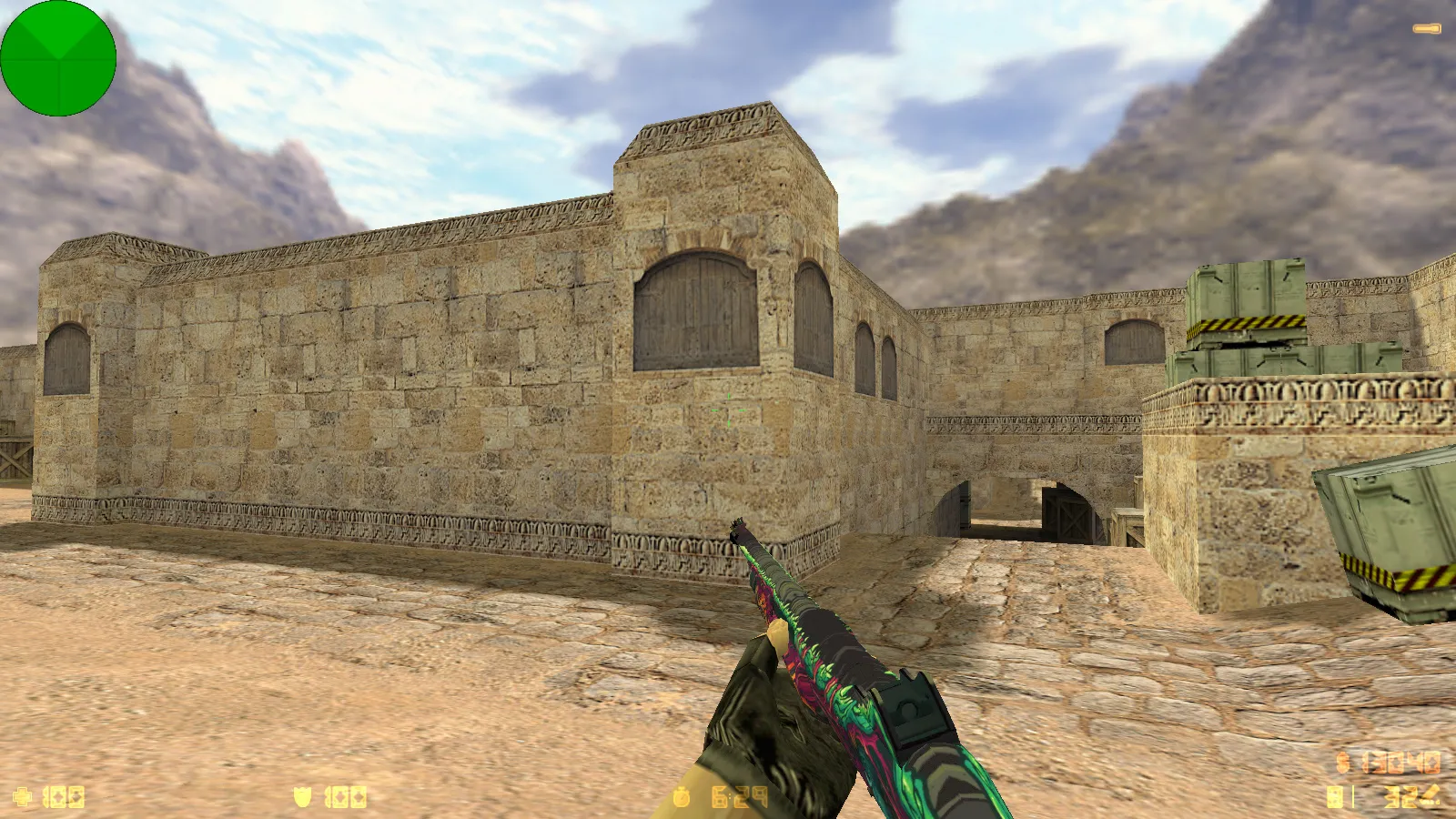 Скриншот  CS 1.6 от Elson: блогерская сборка с 9 новшествами, скины оружия, красные/синие модели, черное меню и оптимизированный конфиг