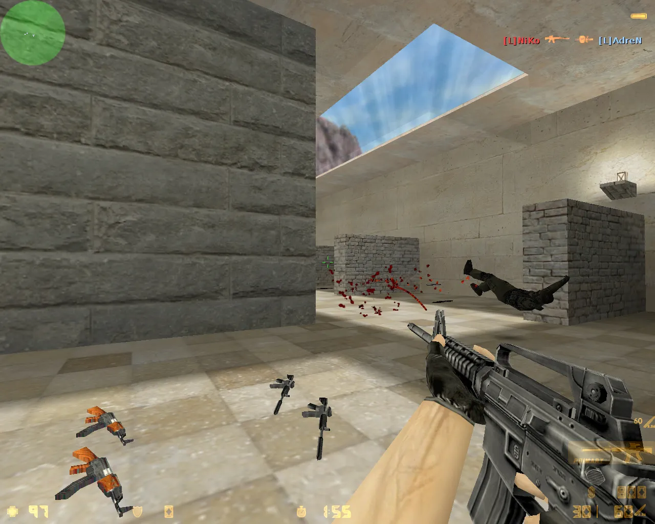 Скриншот CS 1.6 English Original — оригинальная чистая сборка: версии билд 4554/8610, Steam и Non-Steam, чистый config.cfg, без модов