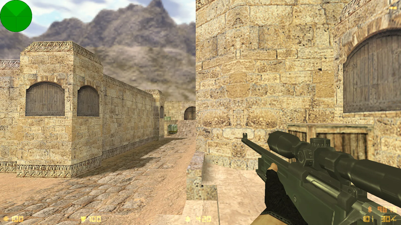 Скриншот  CS 1.6 ESC-Gaming: сборка с 6 апгрейдами, улучшенные текстуры оружия v_/p_/w_, скины CT/T и оптимизированный config.cfg