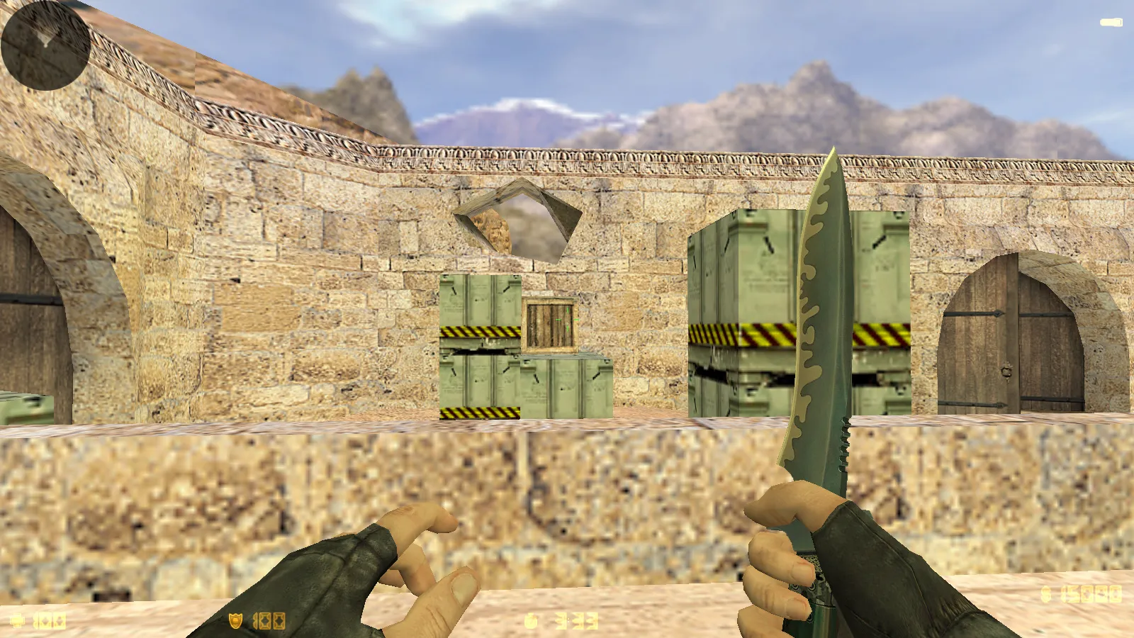 Скриншот CS 1.6 Essential: сборка CS 1.6 с 29 HD-моделями оружия, темной темой меню, звуками и оптимизированным конфигом