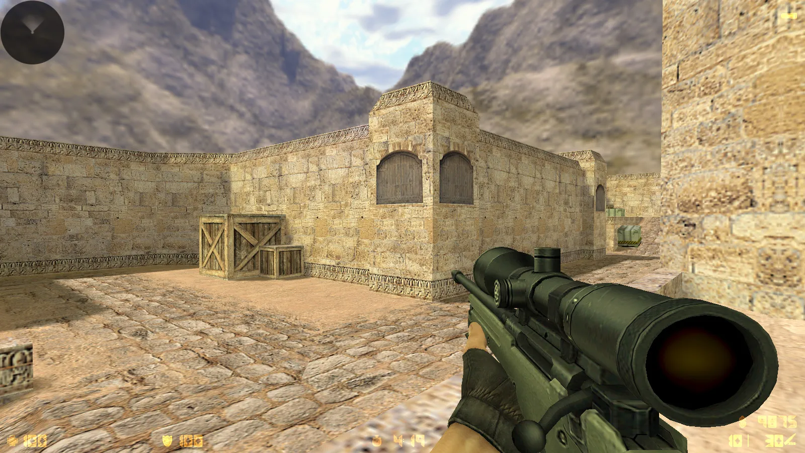 Скриншот  CS 1.6 Essential: сборка CS 1.6 с 29 HD-моделями оружия, темной темой меню, звуками и оптимизированным конфигом