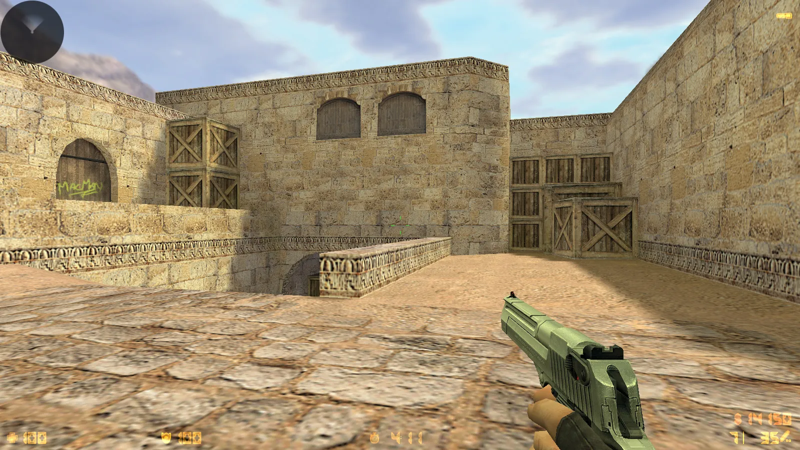 Скриншот  CS 1.6 Essential: сборка CS 1.6 с 29 HD-моделями оружия, темной темой меню, звуками и оптимизированным конфигом