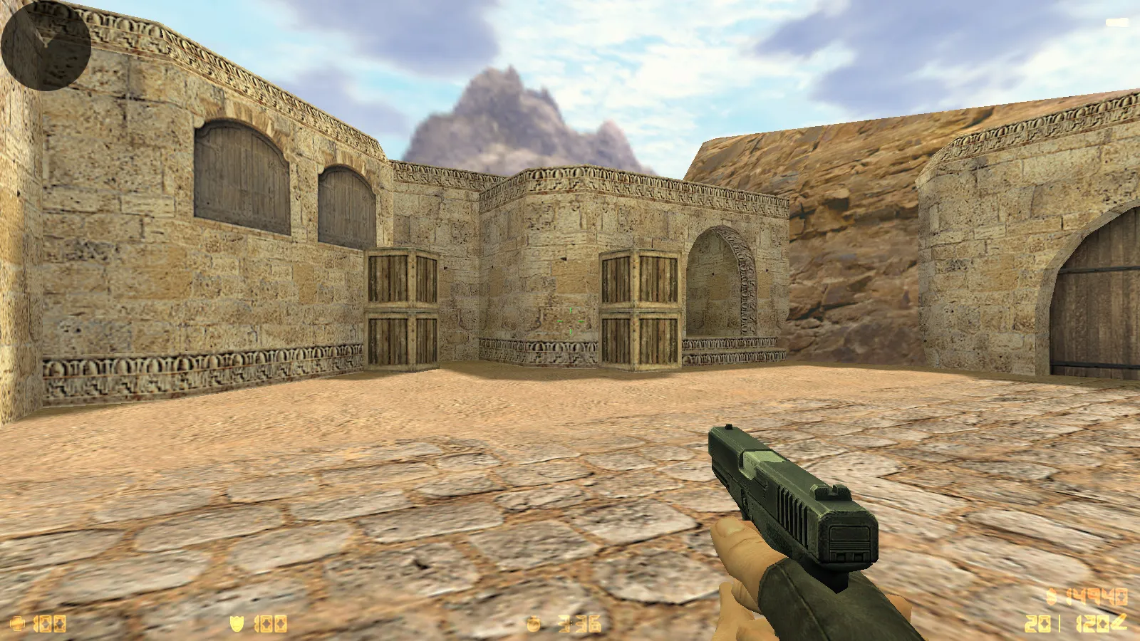 Скриншот  CS 1.6 Essential: сборка CS 1.6 с 29 HD-моделями оружия, темной темой меню, звуками и оптимизированным конфигом