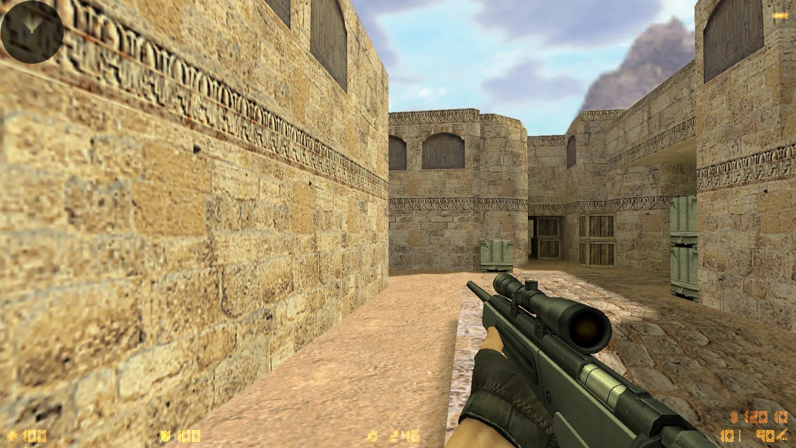 Скриншот  CS 1.6 Essential: сборка CS 1.6 с 29 HD-моделями оружия, темной темой меню, звуками и оптимизированным конфигом